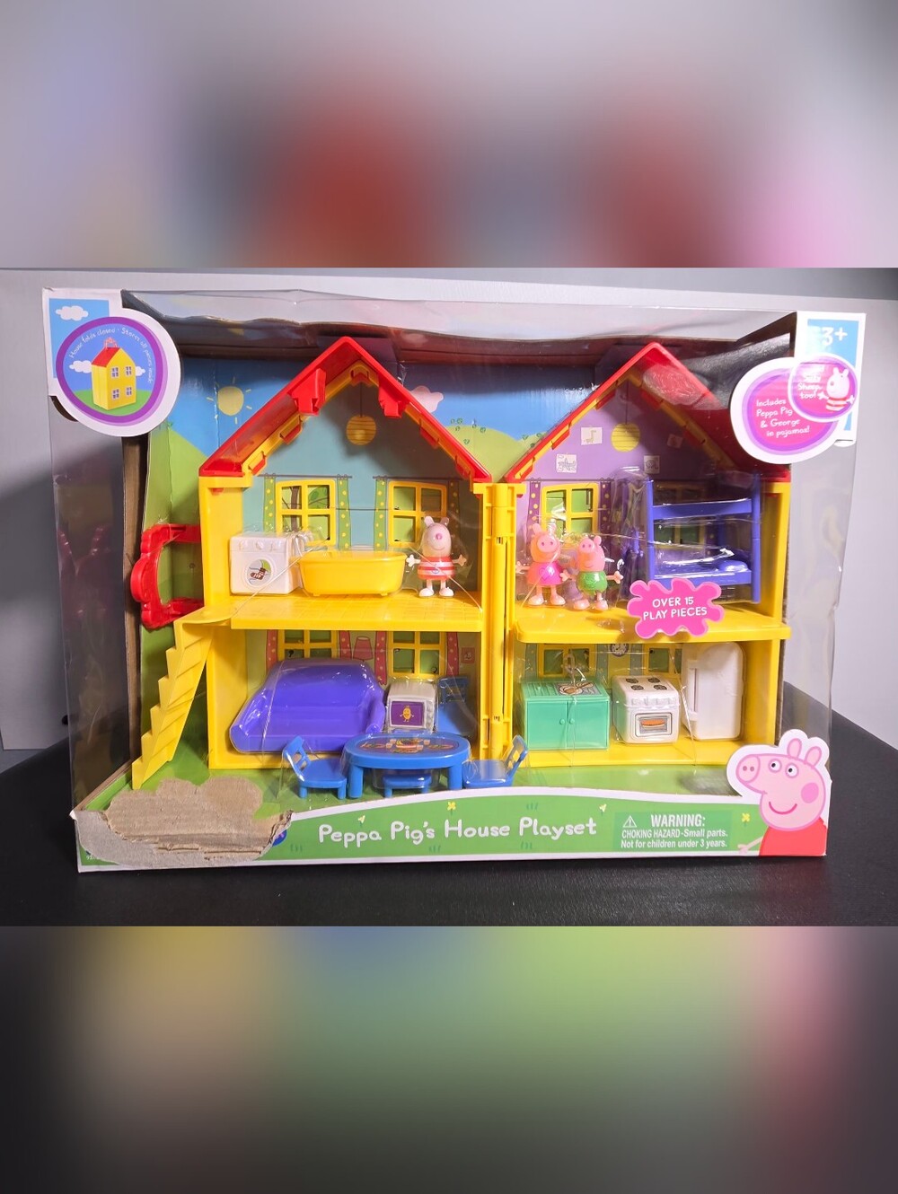 Peppa Pig's Deluxe House Playset 15+ Pieces Brand New